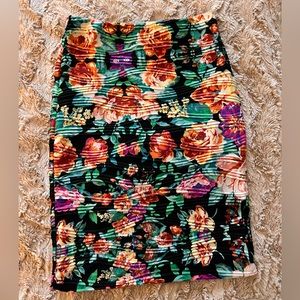 Floral pencil skirt